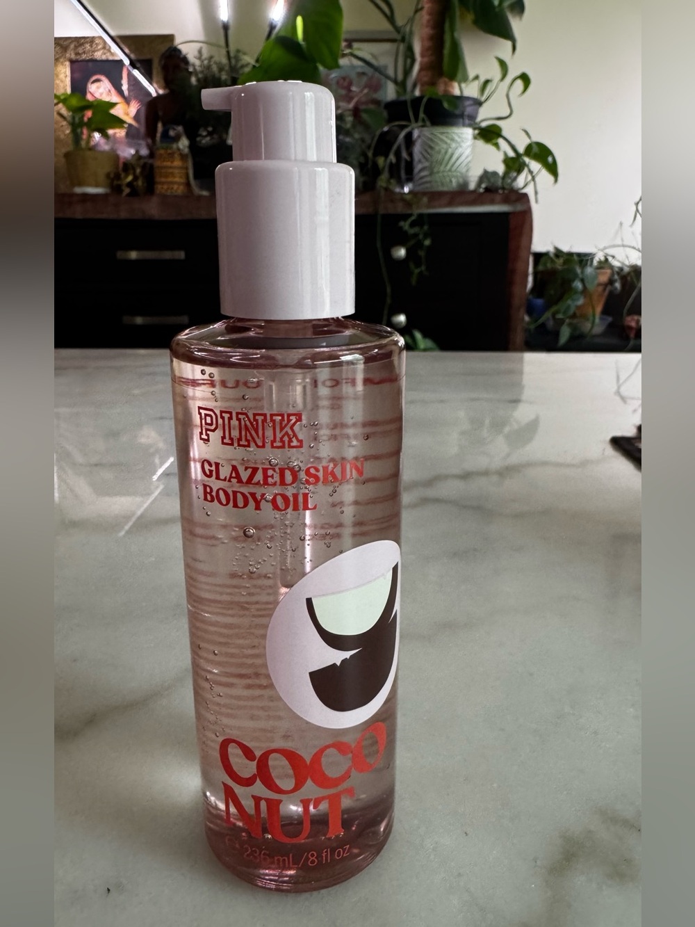 PINK Coconut Glazed Skin Body Oil 8oz Hydrating Glow Oil NEW